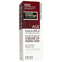 AGEbeautiful Anti-Aging Permanent Liquid Haircolor with Vitamin E 4NN Dark Intense Brown