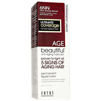 AGEbeautiful Anti-Aging Permanent Liquid Haircolor with Vitamin E 6NN Light Intense Brown