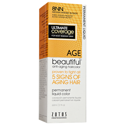 AGEbeautiful Anti-Aging Permanent Liquid Haircolor with Vitamin E 8NN Medium Intense Blonde