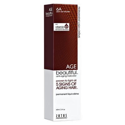 Zotos AGEbeautiful Anti-aging Permanent Liqui-creme Haircolor 6A Light Ash Brown