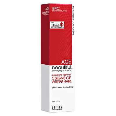 Zotos AGEbeautiful Anti-Aging Permanent Liqui-Creme Haircolor 8RC Strawberry Blonde