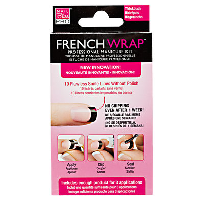 Nail Bliss Thick Black French Wrap Manicure Kit