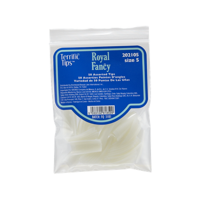 Terrific Tips Royal Fancy Size 5 Natural Nail Tips