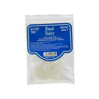 Terrific Tips Royal Fancy Size 7 Natural Nail Tips