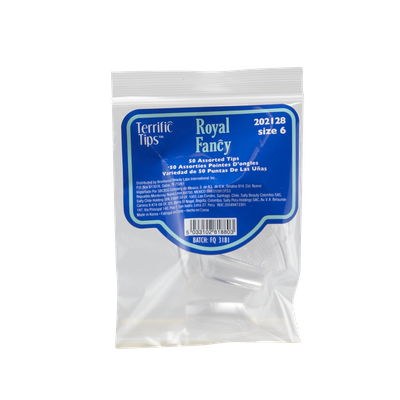 Terrific TipsRoyal Fancy Size 6 Clear Nail Tips