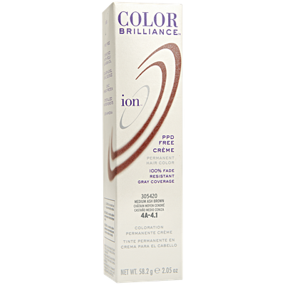 Ion Permanent Creme Hair Color 4A Medium Ash Brown