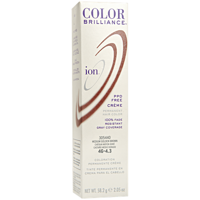 Ion Permanent Creme Hair Color 4G Medium Golden Brown