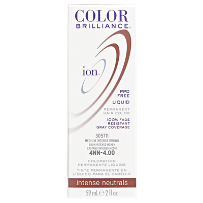 Ion Color Brilliance Permanent Liquid Hair Color 4NN Medium Intense Brown