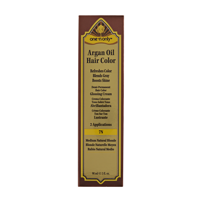 One 'n Only Argan Oil Hair Color Demi-Permanent Glossing Cream #7N Medium Natural Blonde