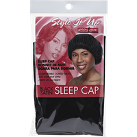 Proclaim Style It Up Black Satin Sleep Cap
