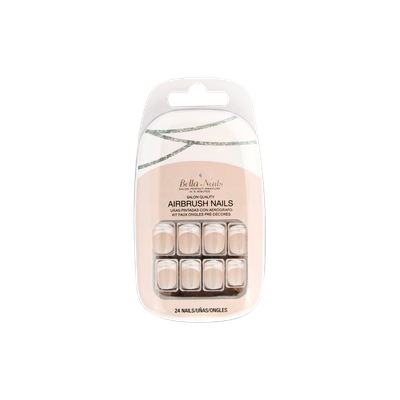 Bella Nails Bella Press-on Nails in Silver Stripes