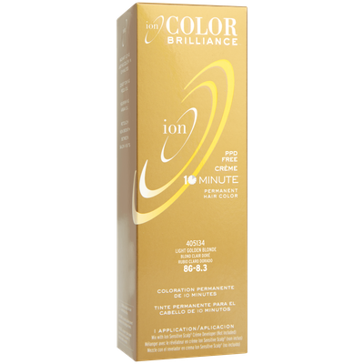 Ion Color Brilliance Permanent Creme 10 Minute Hair Color 8G Light Golden Blonde