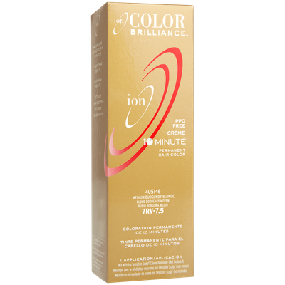 Ion Color Brilliance Permanent Creme 10 Minute Hair Color 7RV Medium Burgundy Blonde