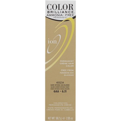 Ion Ammonia Free Hair Color 6AA Dark Intense Ash Blonde