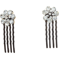 Dcnl Hair Accessories DCNL Crystal Flower Mini Combs