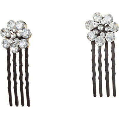 Dcnl Hair Accessories DCNL Crystal Flower Mini Combs