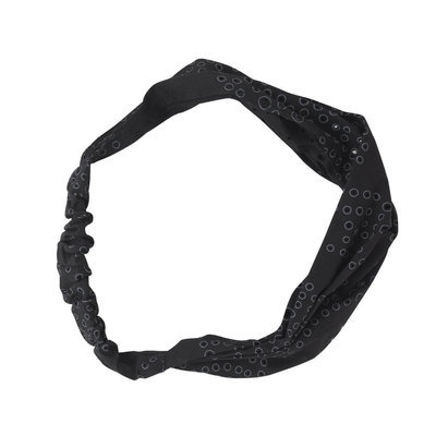 Dcnl Hair Accessories DCNL Black Eyelet Cloth Headwrap