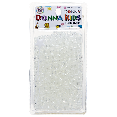 Donna Kids Clear Plastic Beads 500 Piece Pack