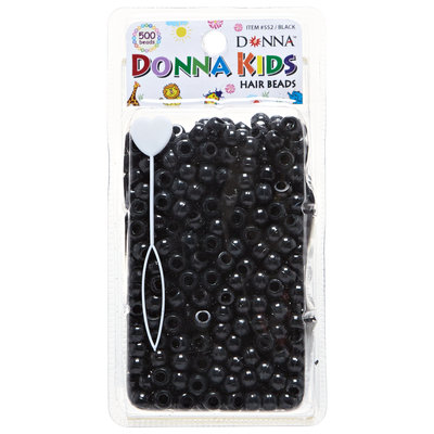 Donna Kids Black Plastic Beads 500 Piece Pack