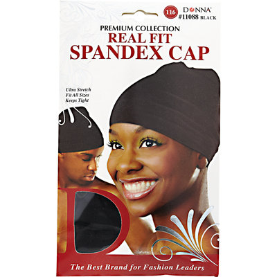 Donna Black Spandex Cap