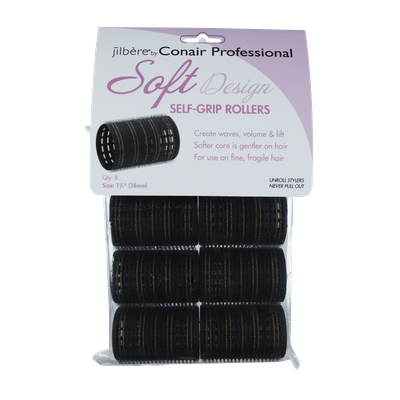 Jilbere by Conair Professional Soft Style Self Grip Rollers Black & Gold 1 1/2
