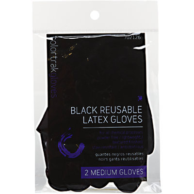 Colortrak Tools Black Reusable Medium Latex Gloves