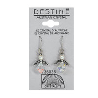 Crystallite By Destine Destine Austrian Crystal Earrings Clear Angel Dangle