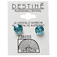 Crystallite BZ Teal Large Stud 8mm