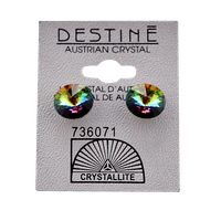 Crystallite Destine Austrian Crystal VM Rivoli Post Earrings