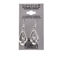 Crystallite Destine Austrian Trefoil Dangle Earrings
