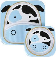 Skip Hop Zoo Melamine Plate and Bowl Set - Cow - 1 ct.