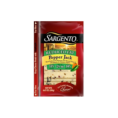 Sargento® Sliced Reduced Fat Pepper Jack Cheese
