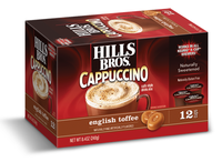 Hills Bros. Cappuccino Single Serve Cups, English Toffee