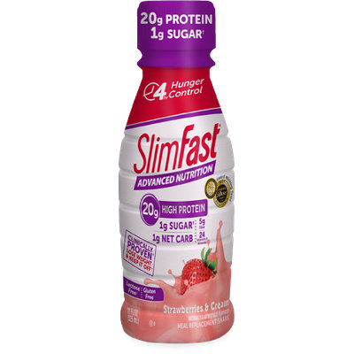 SlimFast Advanced Nutrition High Protein Strawberries & Cream Shakes