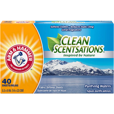 ARM & HAMMER™ Clean Scentsations™ Fabric Softener Sheets Purifying Waters