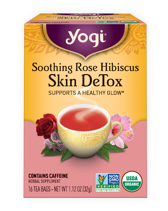 Yogi Tea Soothing Rose Hibiscus Skin DeTox