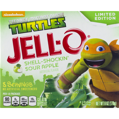 JELL-O Teenage Mutant Ninja Turtles Shell-Shockin' Sour Apple Gelatin Dessert