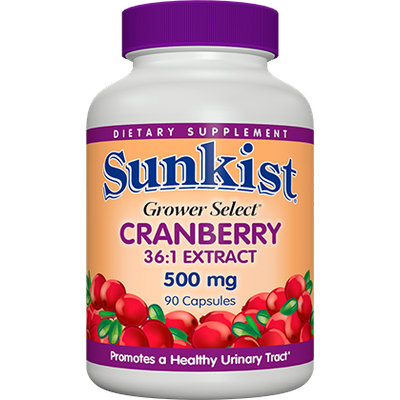 Sunkist Vitamins Grower Select® Cranberry 36:1 Concentrate 500mg Capsules