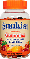 Sunkist Vitamins Mixed Fruit Gummies Multi Vitamin & Mineral