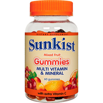 Sunkist Vitamins Mixed Fruit Gummies Multi Vitamin & Mineral