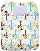 Thirsties One Size All In One Diaper Hook & Loop - Blackbird