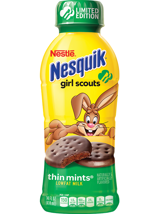 Nesquik® Girl Scouts® Thin Mint® Flavored Low Fat Milk