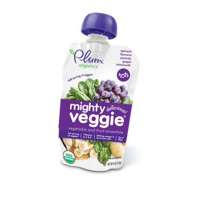 Plum Organics Mighty Veggie® Spinach, Banana, Parsnip, Grape & Amaranth