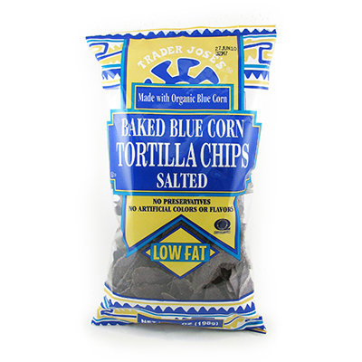 Trader Joe's Baked Blue Corn Tortilla Chips Salted