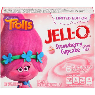 JELL-O Trolls Strawberry Cupcake Instant Pudding & Pie Filling