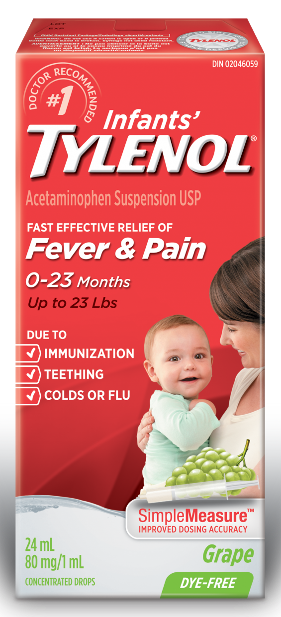 Tylenol® Infants' Simple Measure Grape Dye Free Oral Suspension