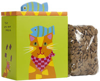 Up Country Cat Treat Box - Orange & Yellow