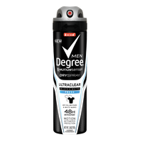 Degree Men Ultra Clear Black + White Antiperspirant Fresh Dry Spray