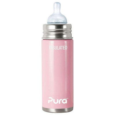 Pura Insulated Infant Bottle with Nipple - Light Pink - 9 oz - 1 ct.