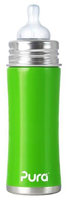 Pura Kiki Infant Bottle Natural Vent Nipple - Spring Green - 11oz